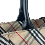 Burberry Vintage Blue Label Nova Check Multi-Pocket Nylon Tote Bag