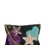 Tom Ford Black Satin Sequin Crossbody Bag