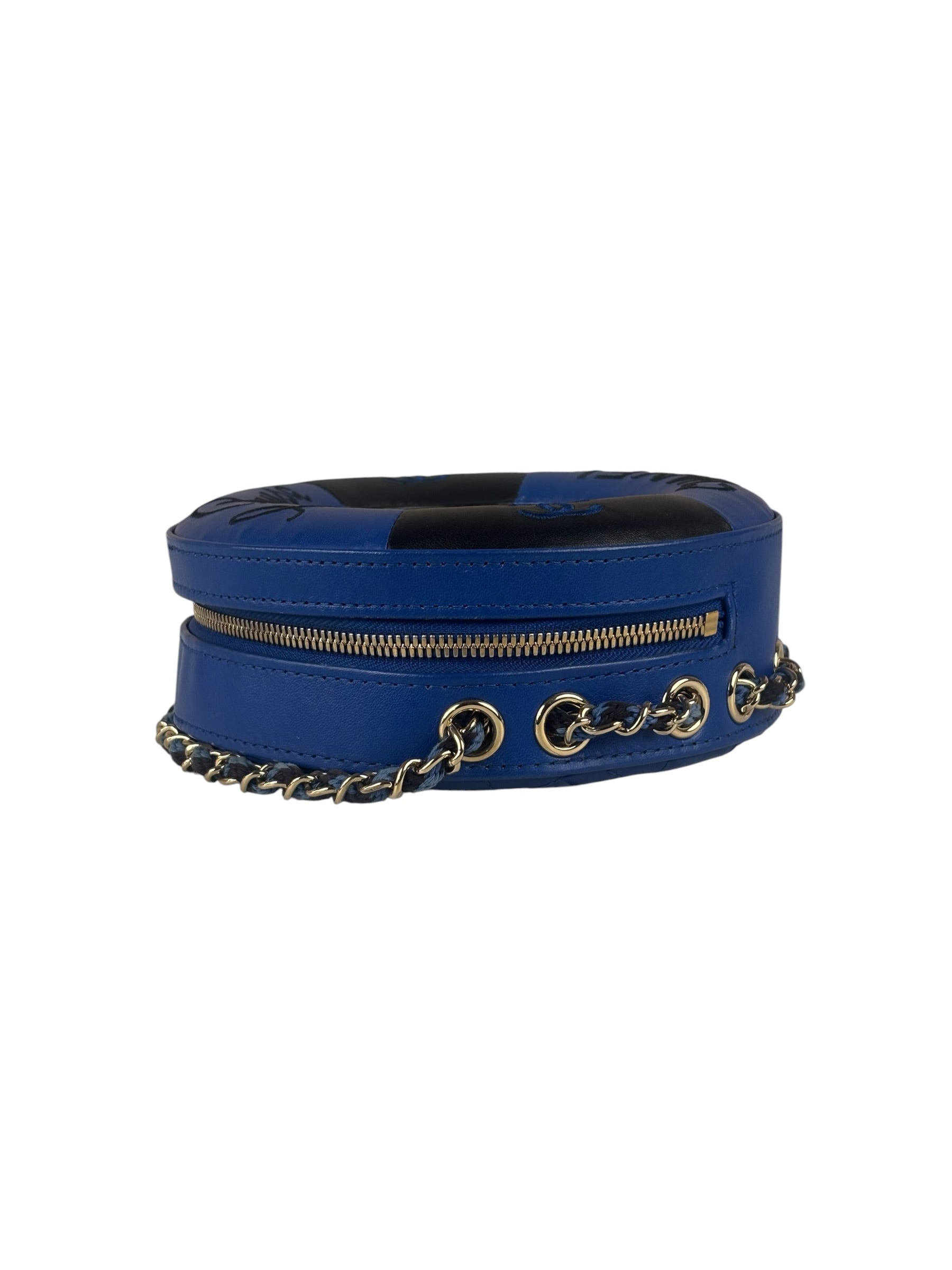Chanel Limited Edition Lifesaver Round Crossbody Navy/Black 2017
