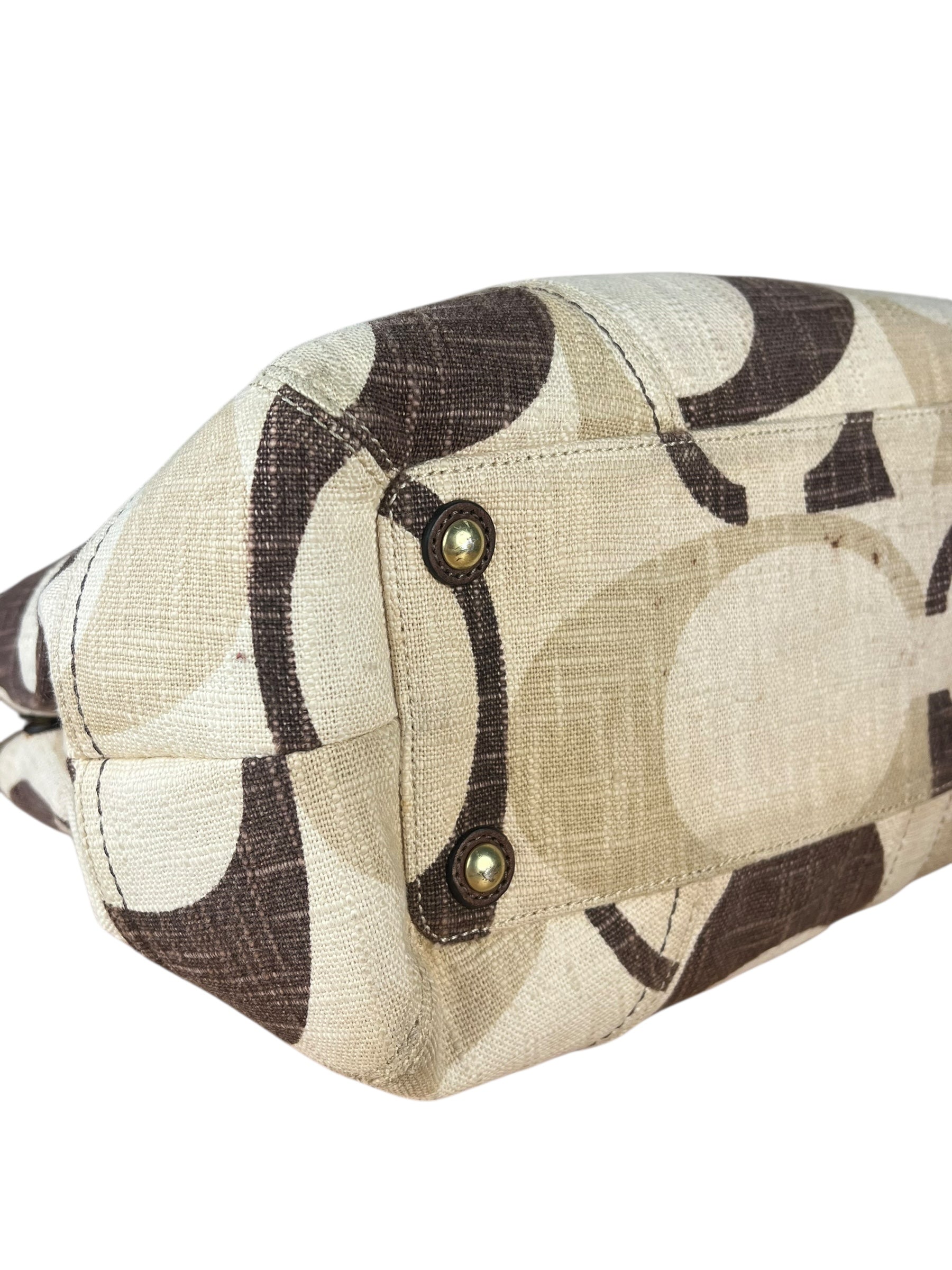 Coach Vintage Braided Strap Canvas Shoulder Bag