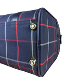 Burberry Blue Nova Check Vintage Boston Bag