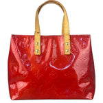 Louis Vuitton Red Canvas Monogram Vernis Hand Bag