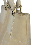 Chanel Vintage Beige Canvas Quilted Chocolate Bar Tote 2003