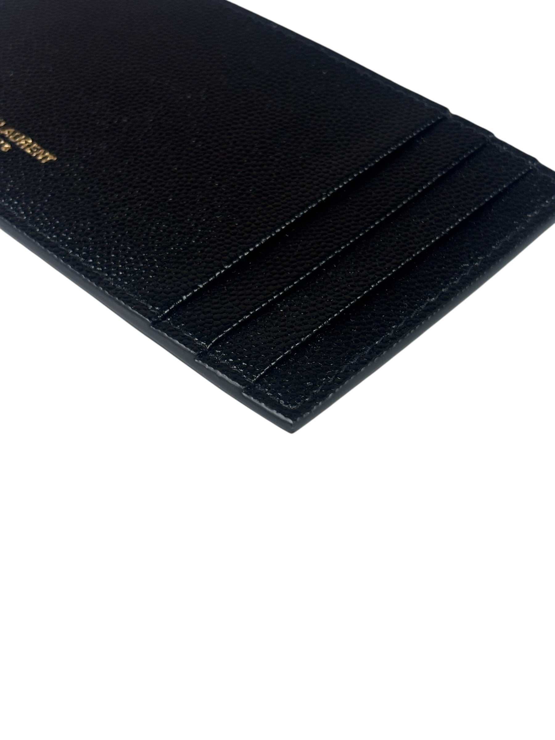 Yves Saint Laurent Black Leather Card Holder