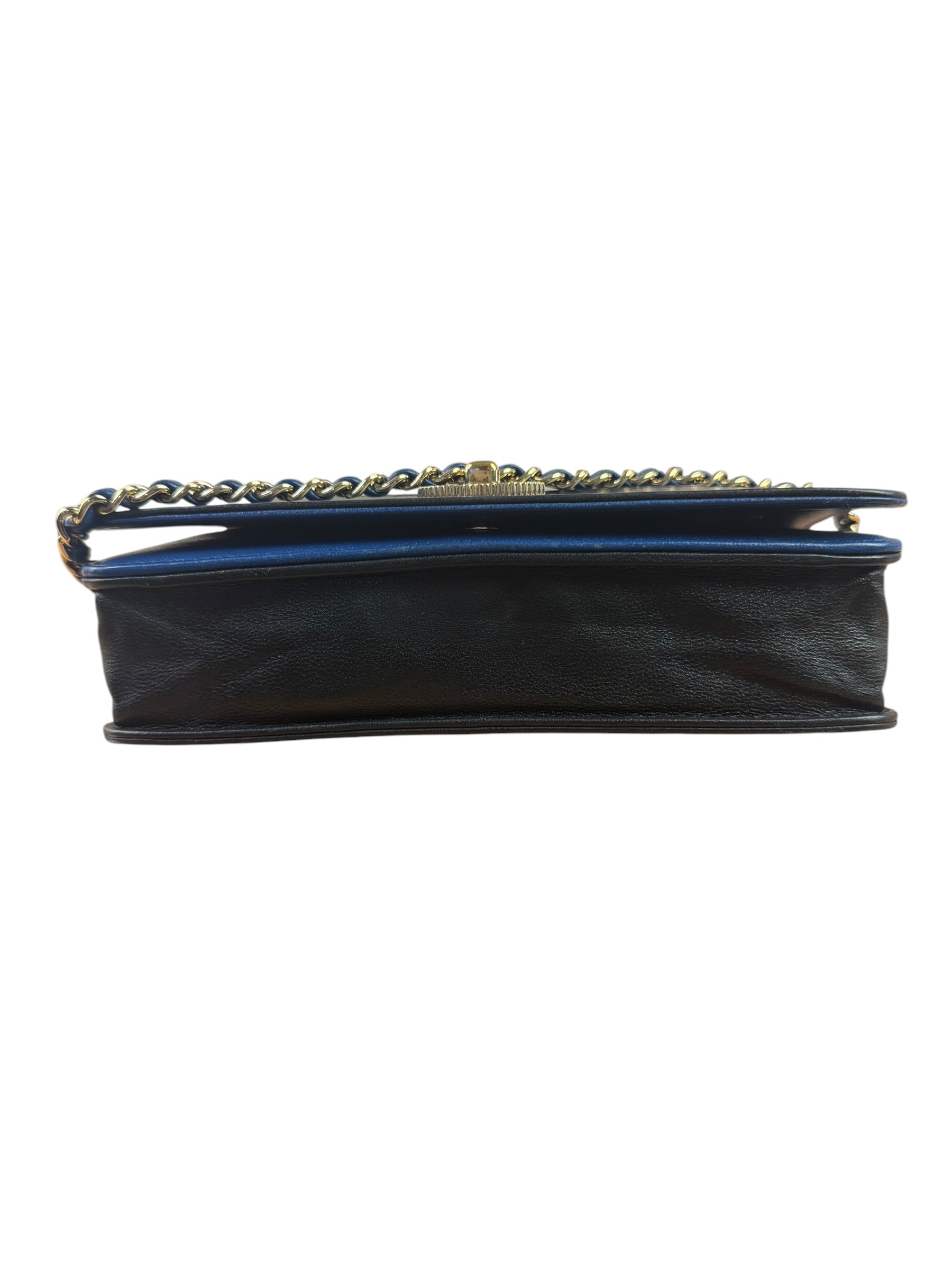 Chanel Bicolor Leather Mademoiselle Wallet On Chain 2017