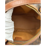 Celine Brown Leather Macadam Dome Handbag
