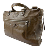 Balenciaga Brown Motocross Classic Travel Bag