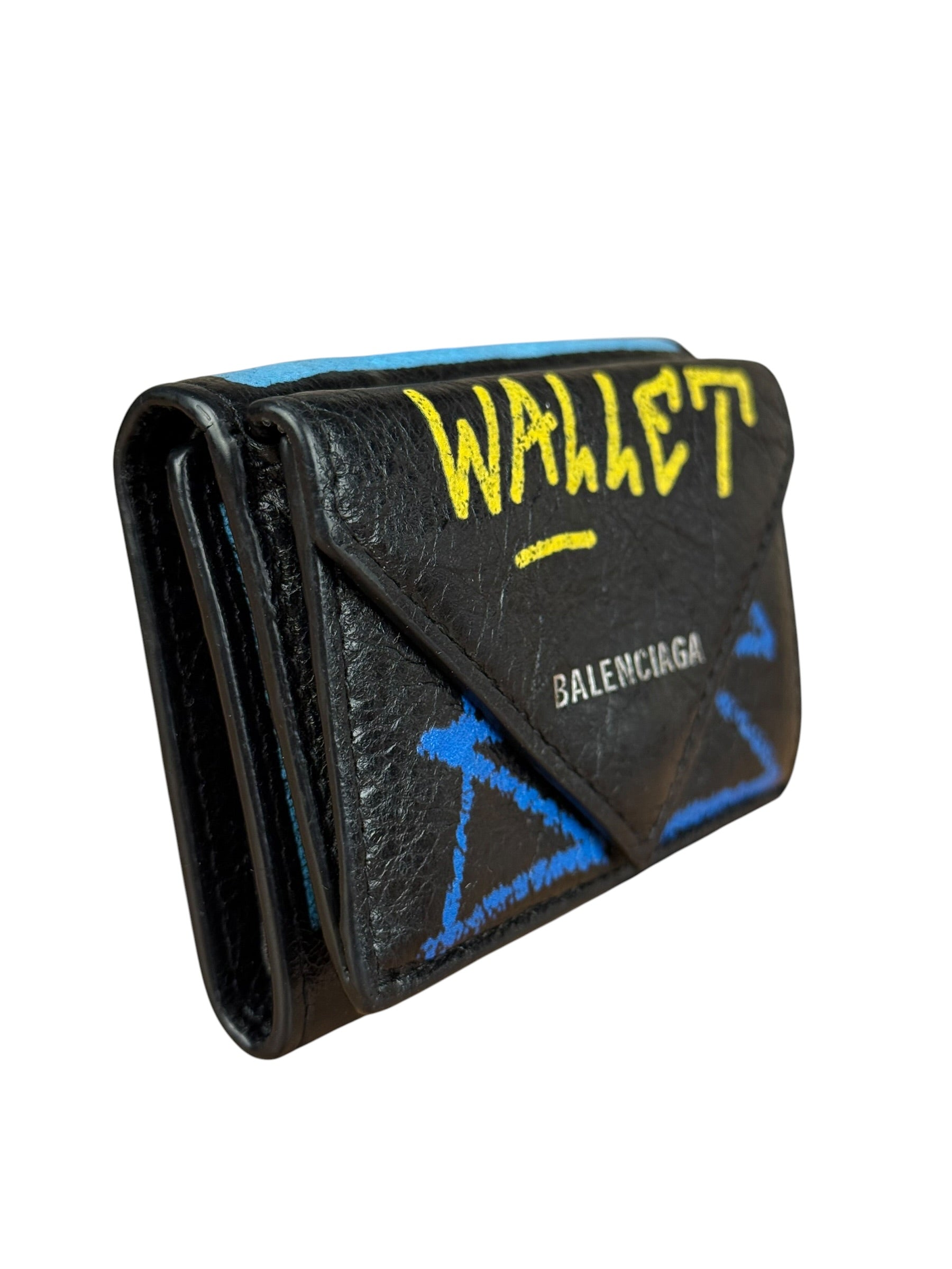 Balenciaga Grafitti Trifold Wallet