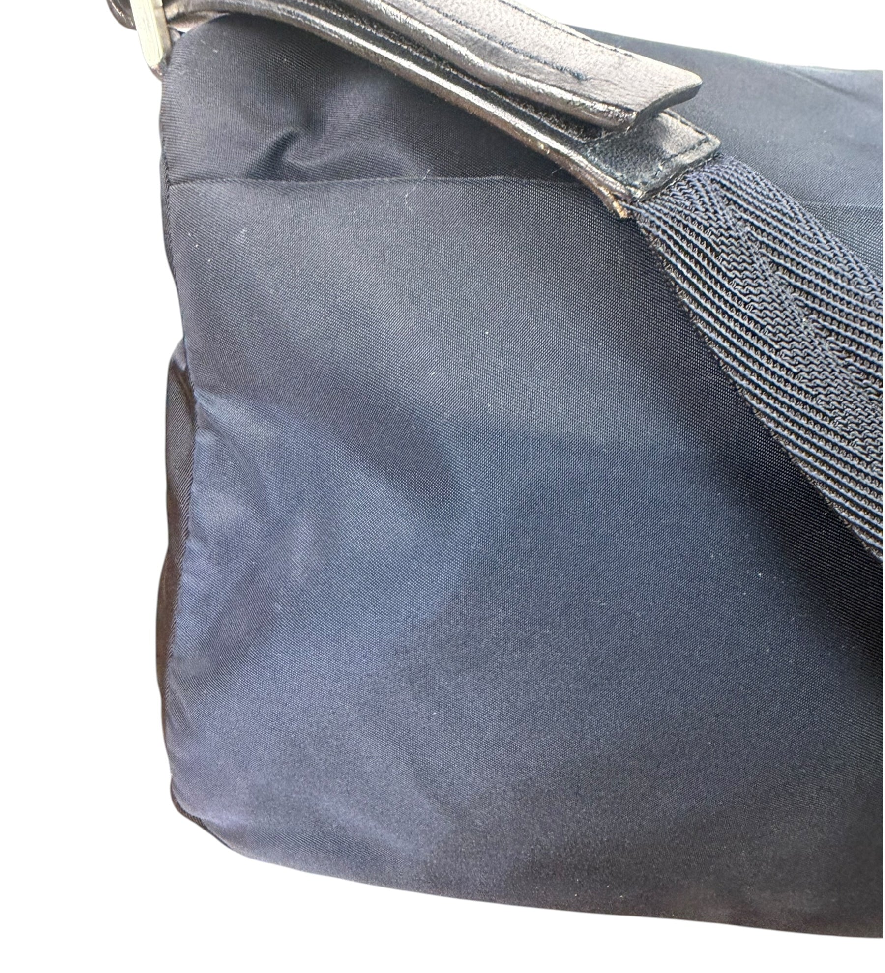 Prada Navy Nylon Tessuto Flap Crossbody