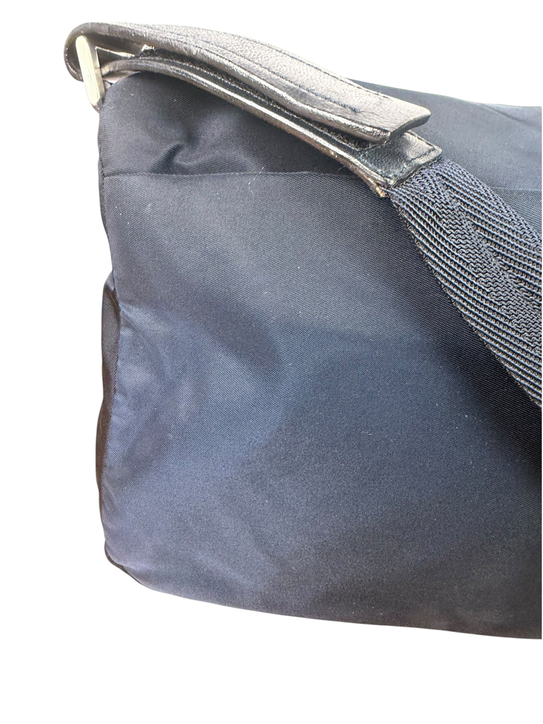 Prada Navy Nylon Tessuto Flap Crossbody