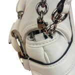 Gucci White Puffer Leather Horsebit Shoulder Bag