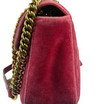 Gucci GG Marmont Matelasse Velvet Small Pink Chain Bag