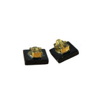 Chanel Black Resin FauxPearl Clip-On Earings