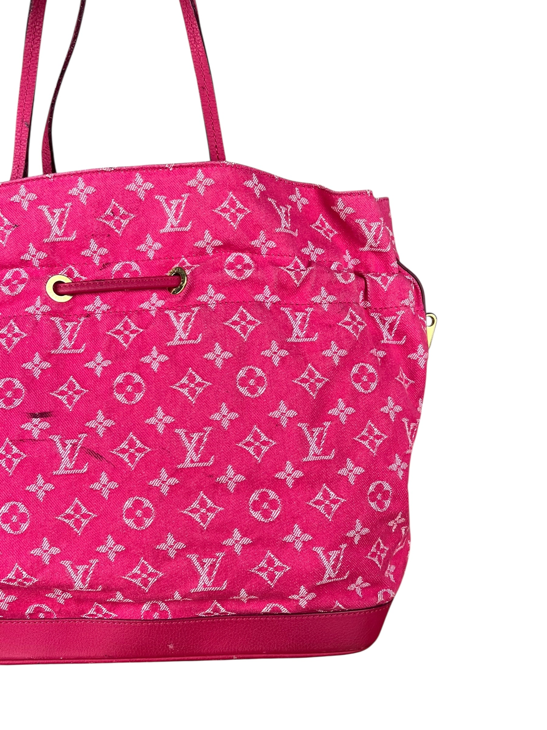 Louis Vuitton Monogram Denim Noefull MM Tote Pink