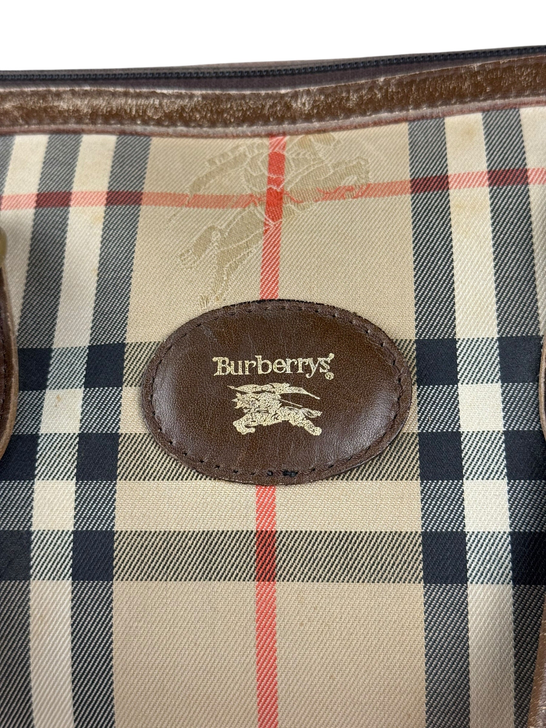Burberry Vintage House Check Boston Bag