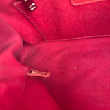 Chanel Red Quilted Leather CC Curvy Flap Bag 2015