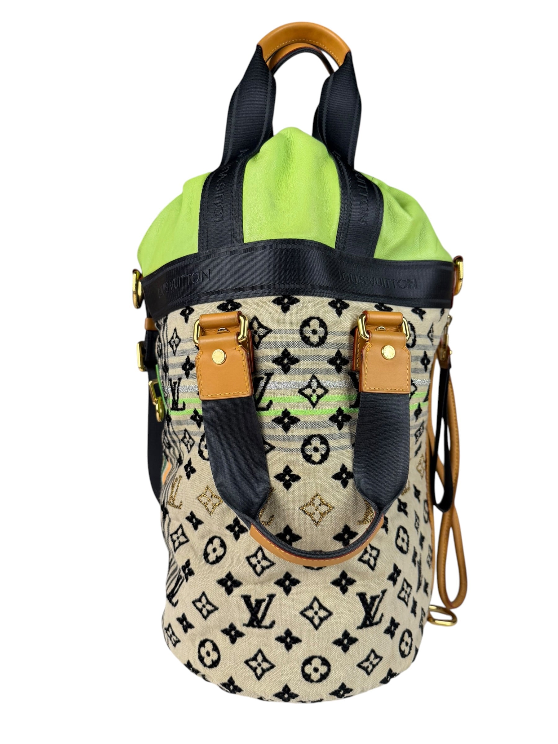 Louis Vuitton Limited Edition Leather Trim Monogram Cheche Gypsy PM