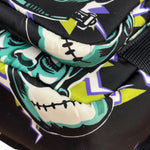 Prada Multicolor Nylon Leather Trim Frankenstein Print Pouch