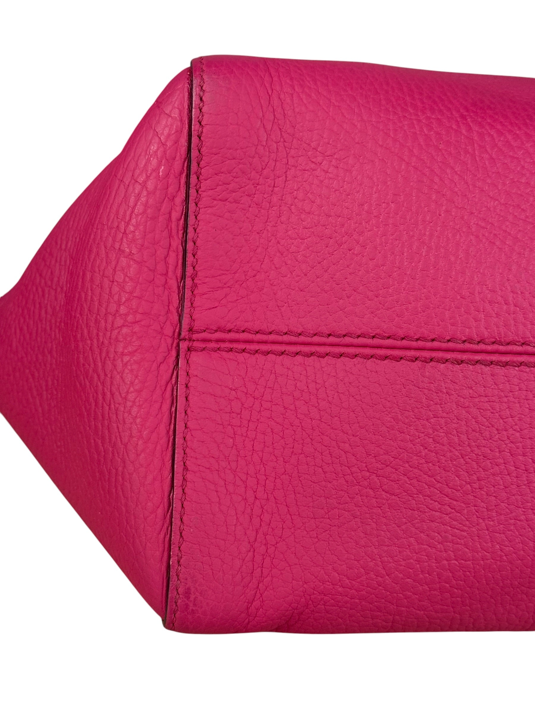 Gucci Pink Pebbled Leather Small Swing Tote