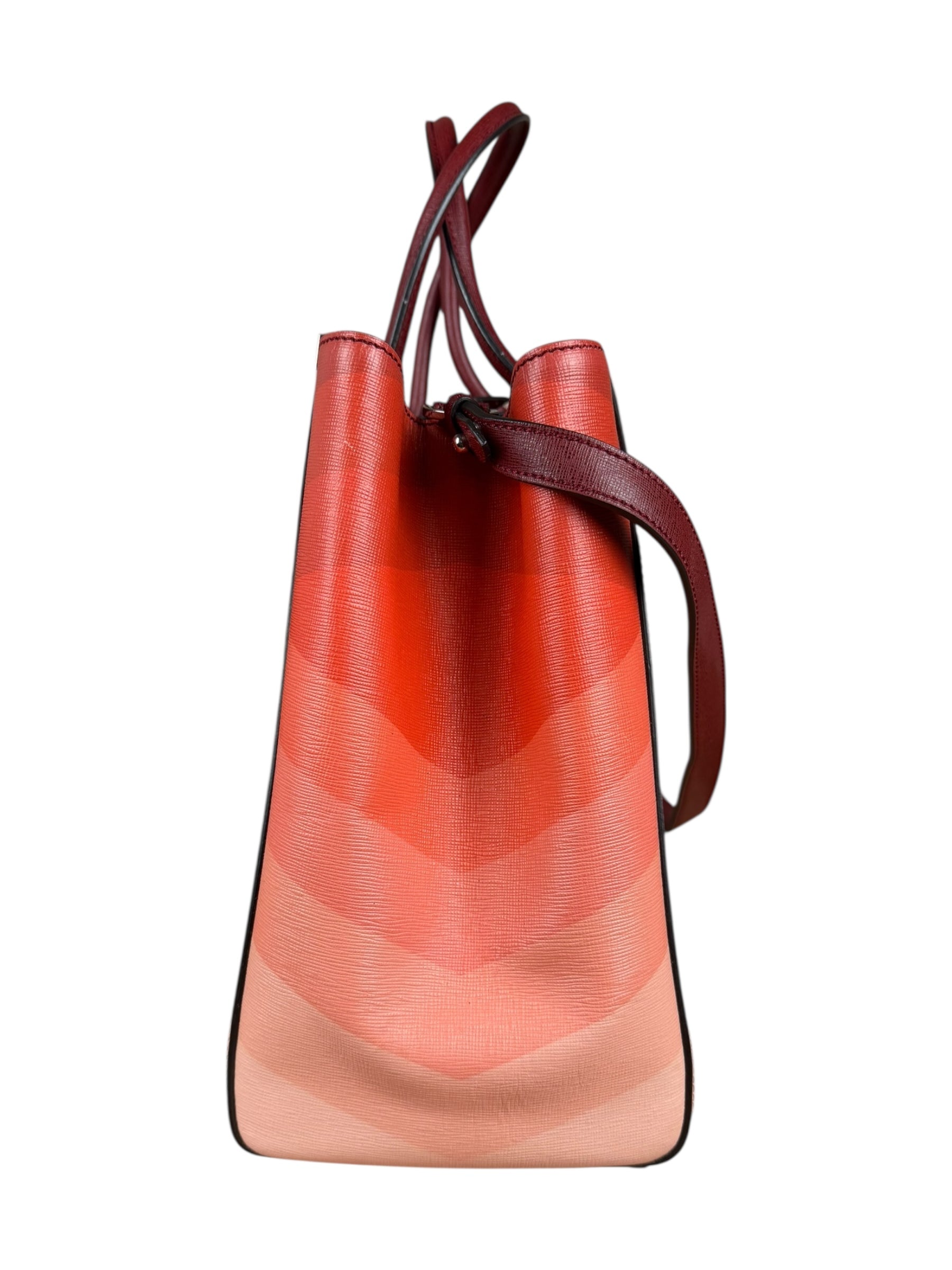Fendi 2Jours Red Geometric Medium Tote