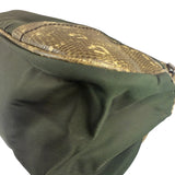 Prada Vintage Kakhi Green Nylon Shoulder Bag