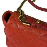 Chanel Red Quilted Caviar Leather Timeless Shoulder Bag 2012