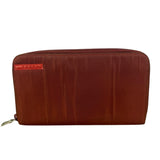 Prada Vintage Red Nylon Zip-Around Sport Long Wallet