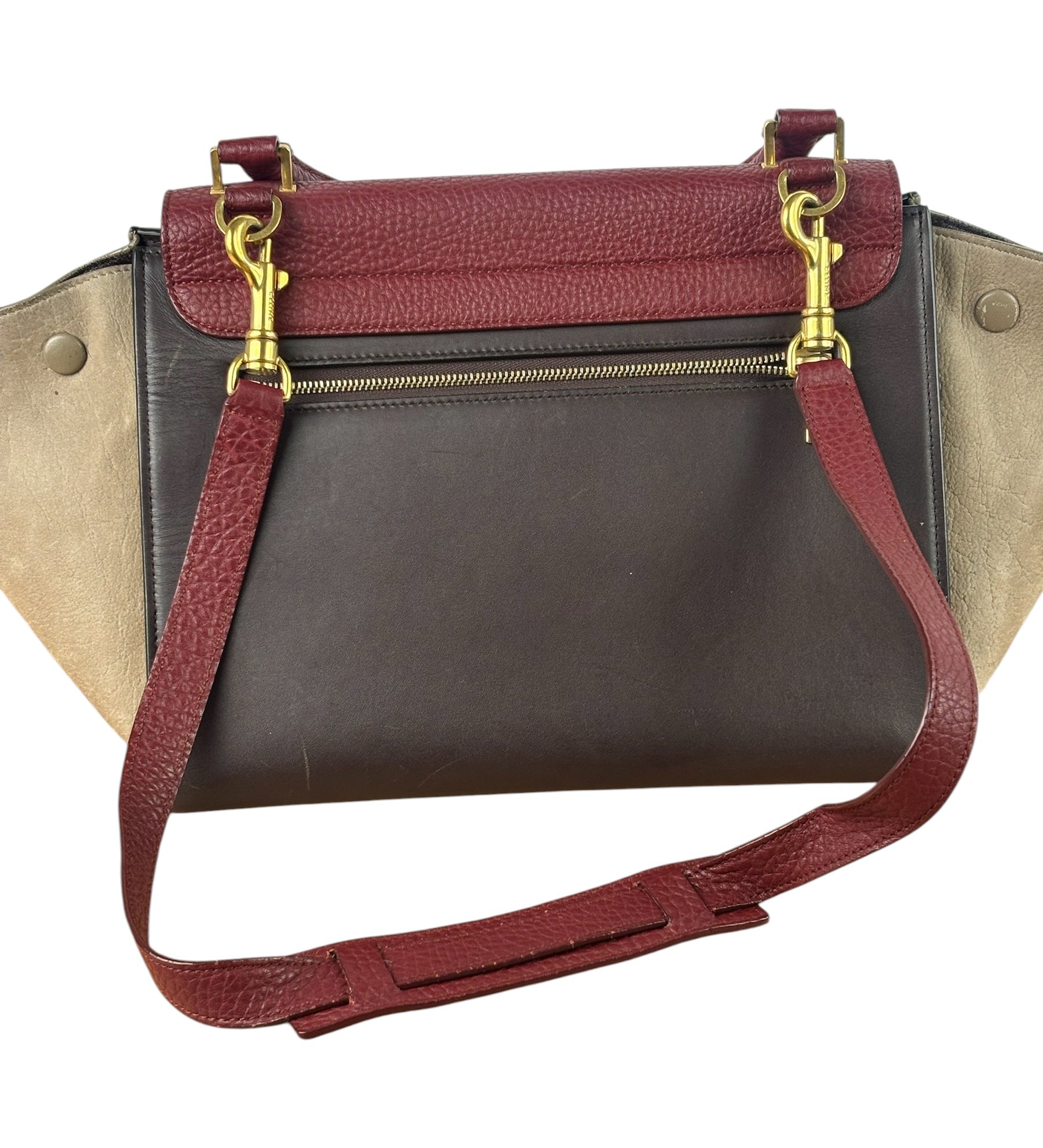Celine Colorblock Leather/Suede Two-Way Bag