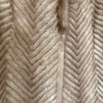 Keio Vintage Ivory Chevron Mink Fur Coat
