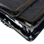 Chanel Black Patent Leather Trim/Cotton 2.55 Reissue Flap Bag 2000