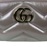 Gucci Iridescent Pink Nappa Chevron Small GG