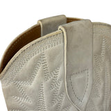 Isabel Marant White Distress Leather Western Boots