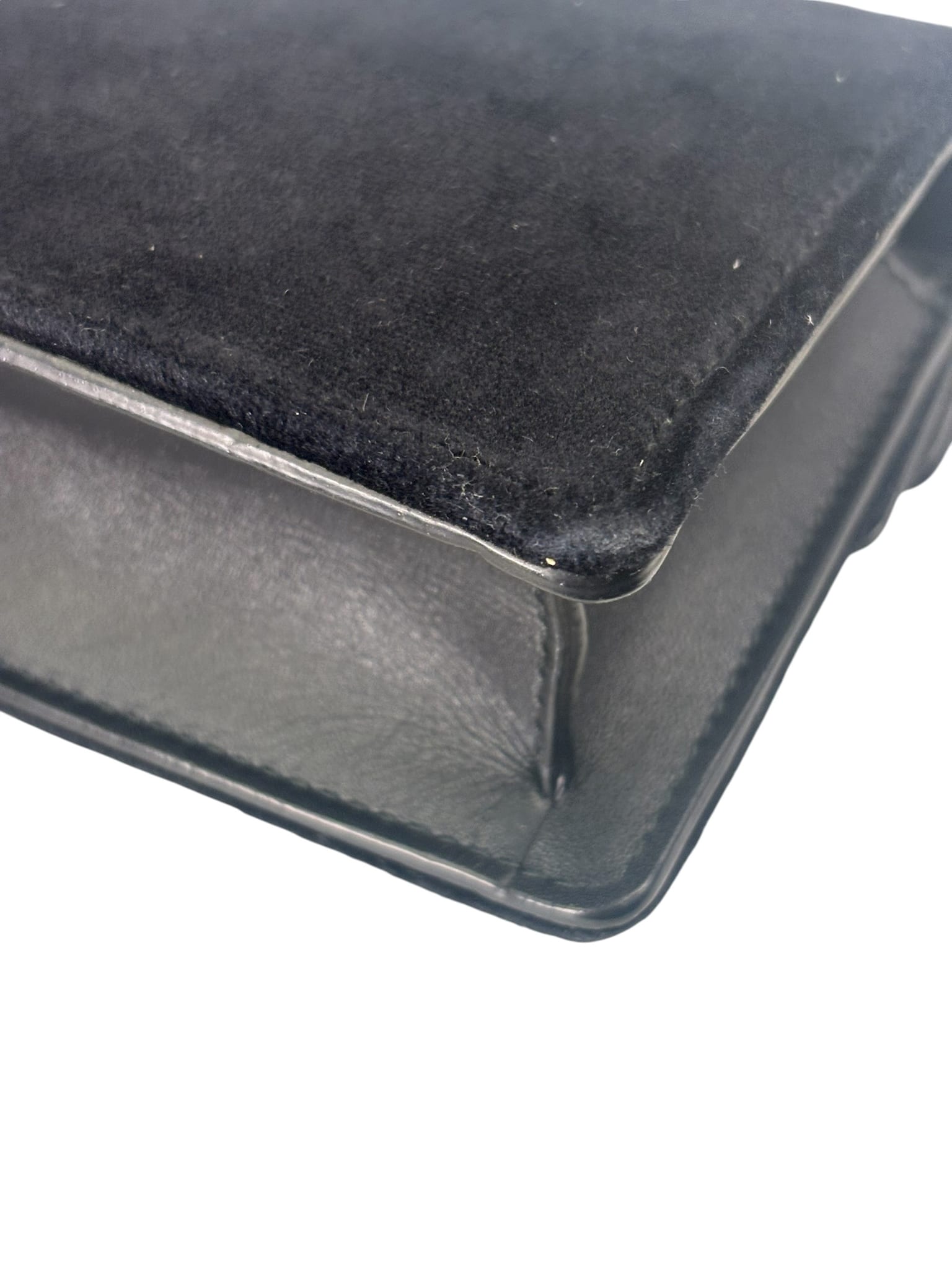 Gucci Black Velvet/Leather Trim Dionysus Super Mini Shoulder Bag