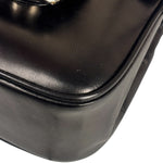 Ferragamo Black Leather Flap Mini Shoulder Bag
