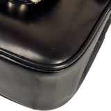 Ferragamo Black Leather Flap Mini Shoulder Bag