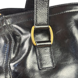 Yves Saint Laurent Black Patent Leather Downtown Tote