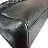 Chanel Black Pebbled Leather Curved Flap 1997