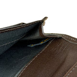 Christian Dior Brown Leather Bifold Checkbook Wallet
