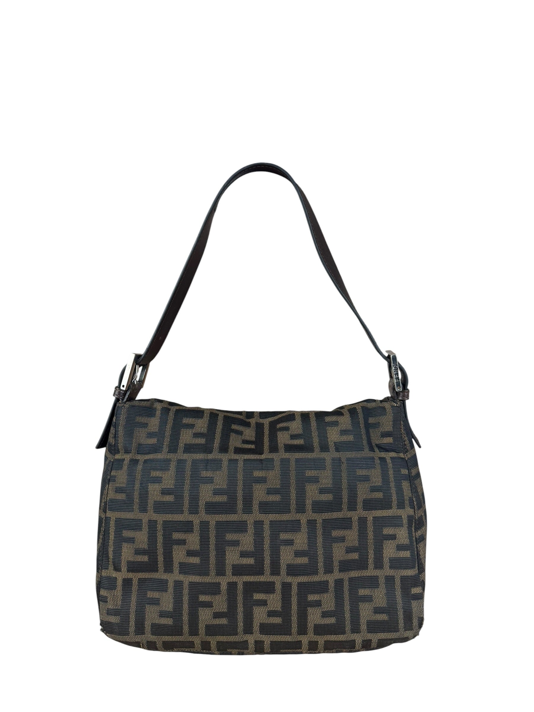 Fendi Vintage Zucca FF Baguette Shoulder Bag