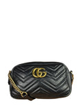 Gucci Black Leather Marmont Small Camera Bag