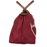 Longchamp Red Leather Trim Le Pliage Paris Eiffel Tower Tote Bag