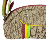 Christian Dior Vintage Trotter Canvas Rasta Crossbody Bag