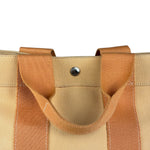 Hermes Bicolor Woven Cotton Bora Bora Canvas Tote Bag PM