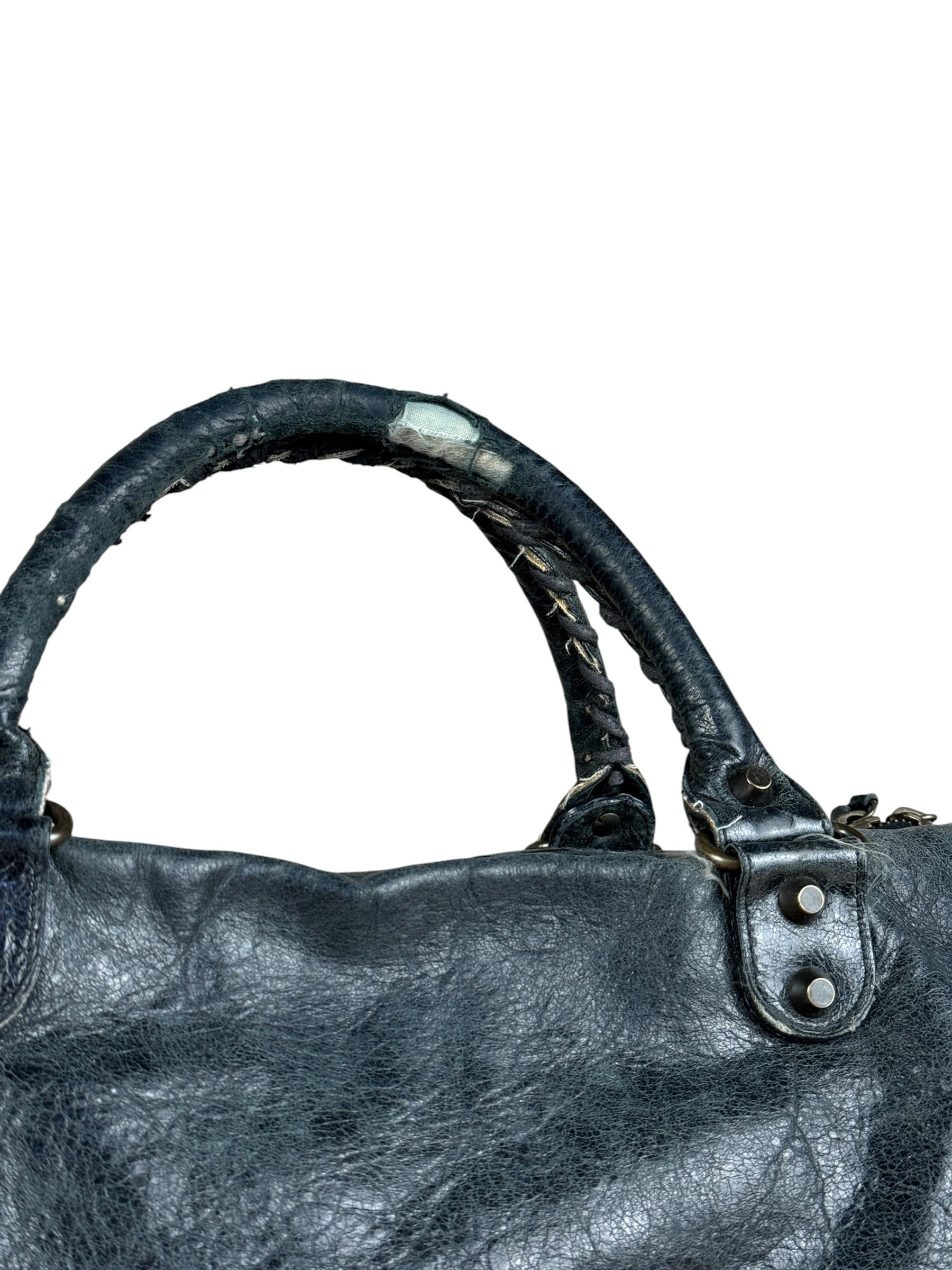 Balenciaga Vintage Dark Blue Leather Classic City Bag