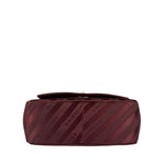 Balenciaga Burgundy Satin Jacquard Round S Lock Shoulder Bag