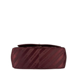 Balenciaga Burgundy Satin Jacquard Round S Lock Shoulder Bag