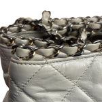 Chanel Vintage White Quilted Leather Chain Me Tote 2010