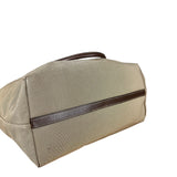 Prada Vintage Jacquard Logo Tote Brown