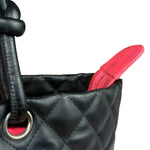 Chanel Black Quilted Leather Ligne Cambon Tote Bag 2004