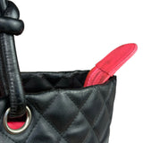 Chanel Black Quilted Leather Ligne Cambon Tote Bag 2004